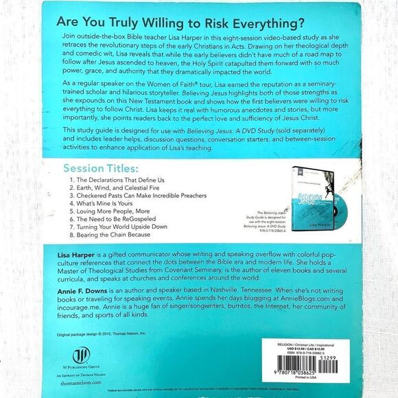 Acts Believing Jesus Book and Workbook Bible Study  Lisa Harper - Picture 4 of 7